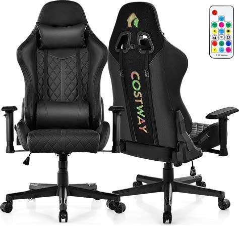 gaming chair costway|costway gaming chair black white.